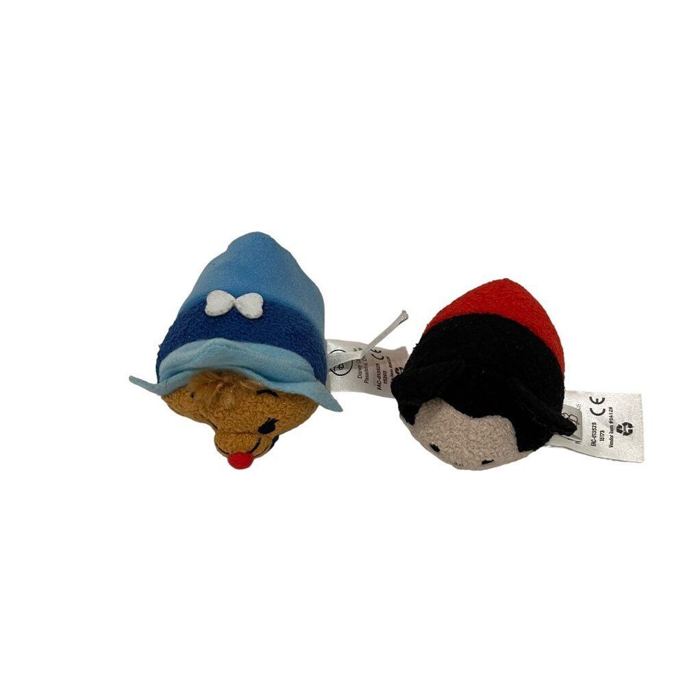 Tsum Tsum Plush Mickey Mouse Suzy Cinderella Mouse Blue Lot of 2 Stackable Mini